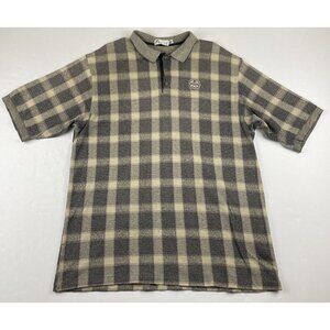 Vintage Sport Haley PGA Golf Polo Shirt Men’s 2XL Plaid Short Sleeve Cotton USA